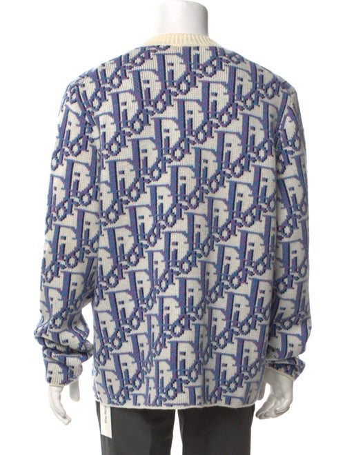DIOR MEN Oblique Jacquard Wool Pullover