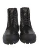 DIOR MEN Oblique Jacquard Leather Combat Boots