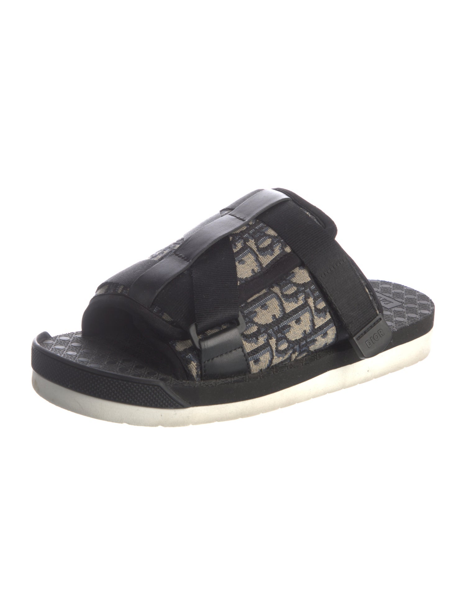 DIOR MEN Oblique Jacquard Canvas Slides