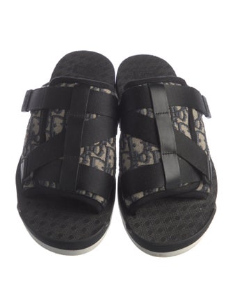 DIOR MEN Oblique Jacquard Canvas Slides