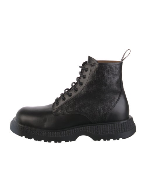 DIOR MEN 2023 Oblique Buffalo Lace-Up Ankle Combat Boots