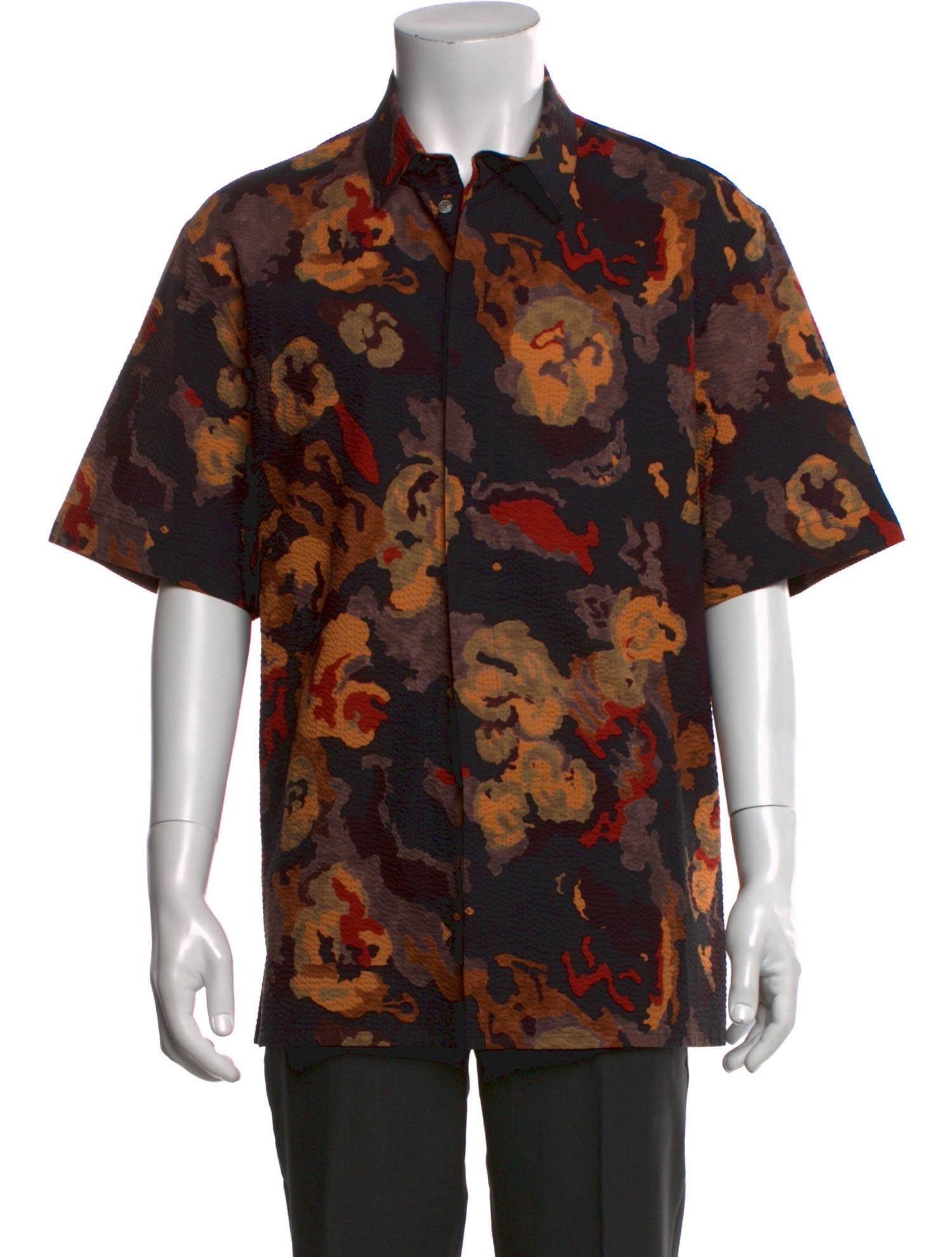 DIOR MEN Floral Print Short Sleeve Shirt