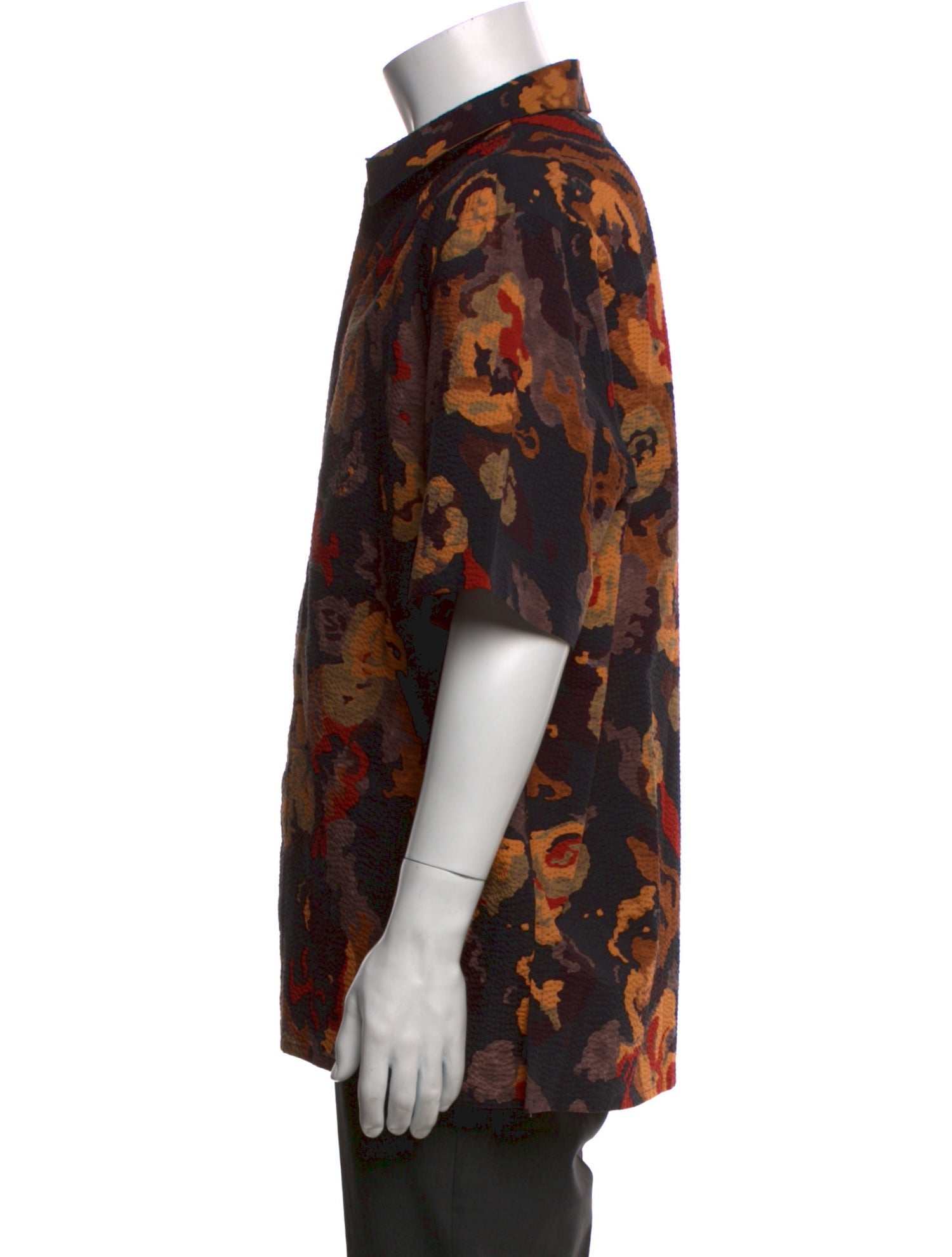 DIOR MEN Floral Print Short Sleeve Shirt