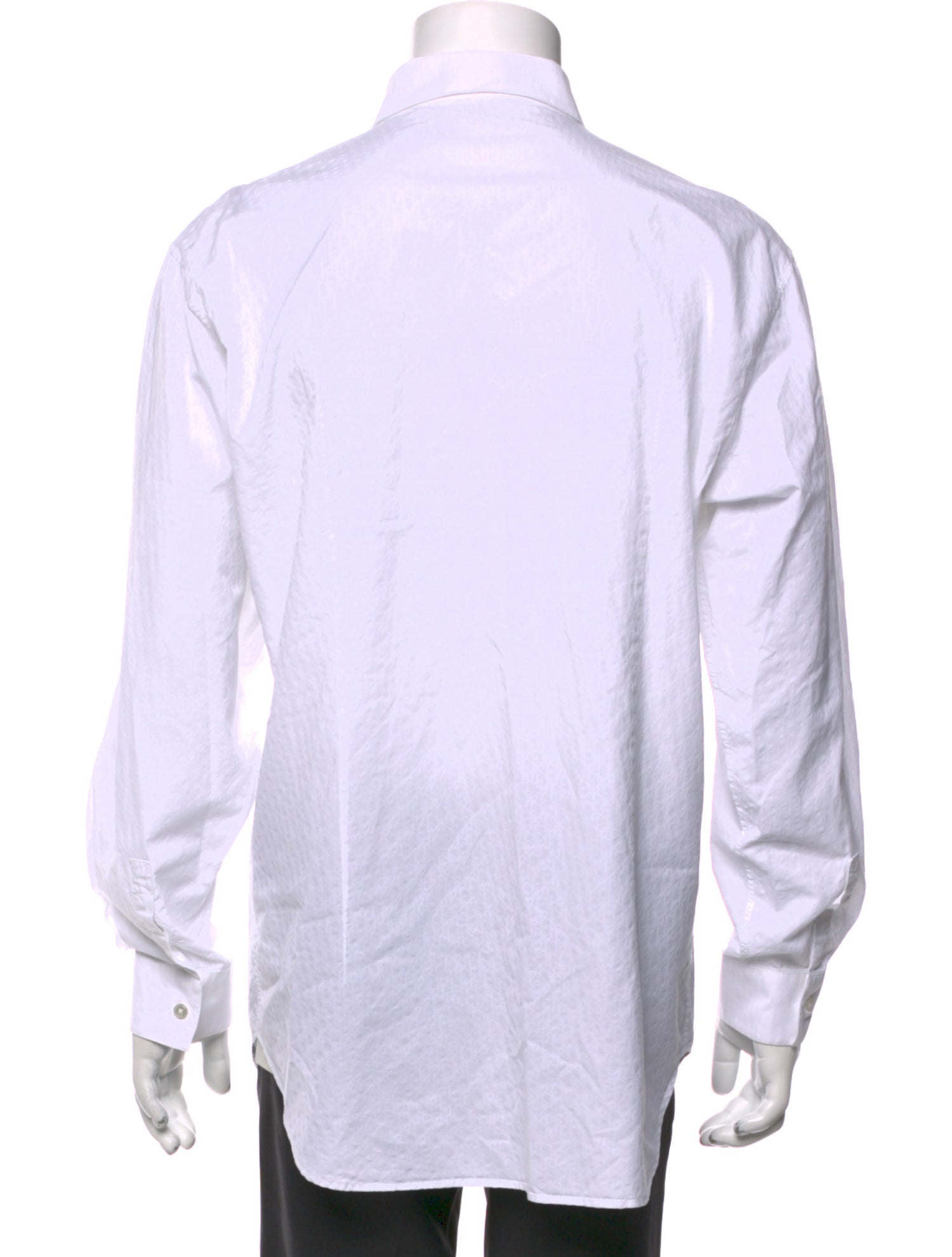dior dress shirt men DIOR - Shirt With DIOR Flower Bee Embroidery Deep Blue Cotton Poplin - Size 54