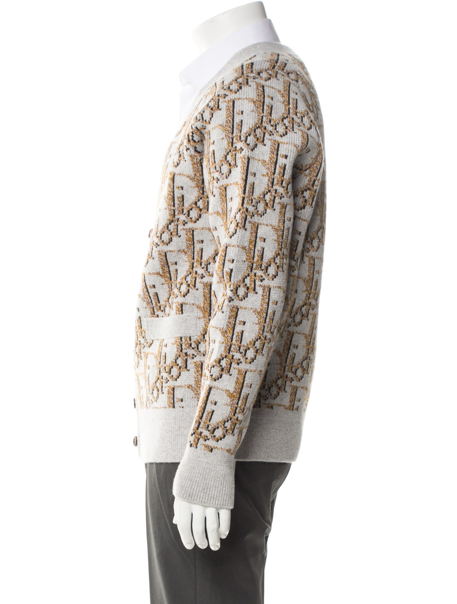 DIOR MEN Virgin Wool Printed Cardigan