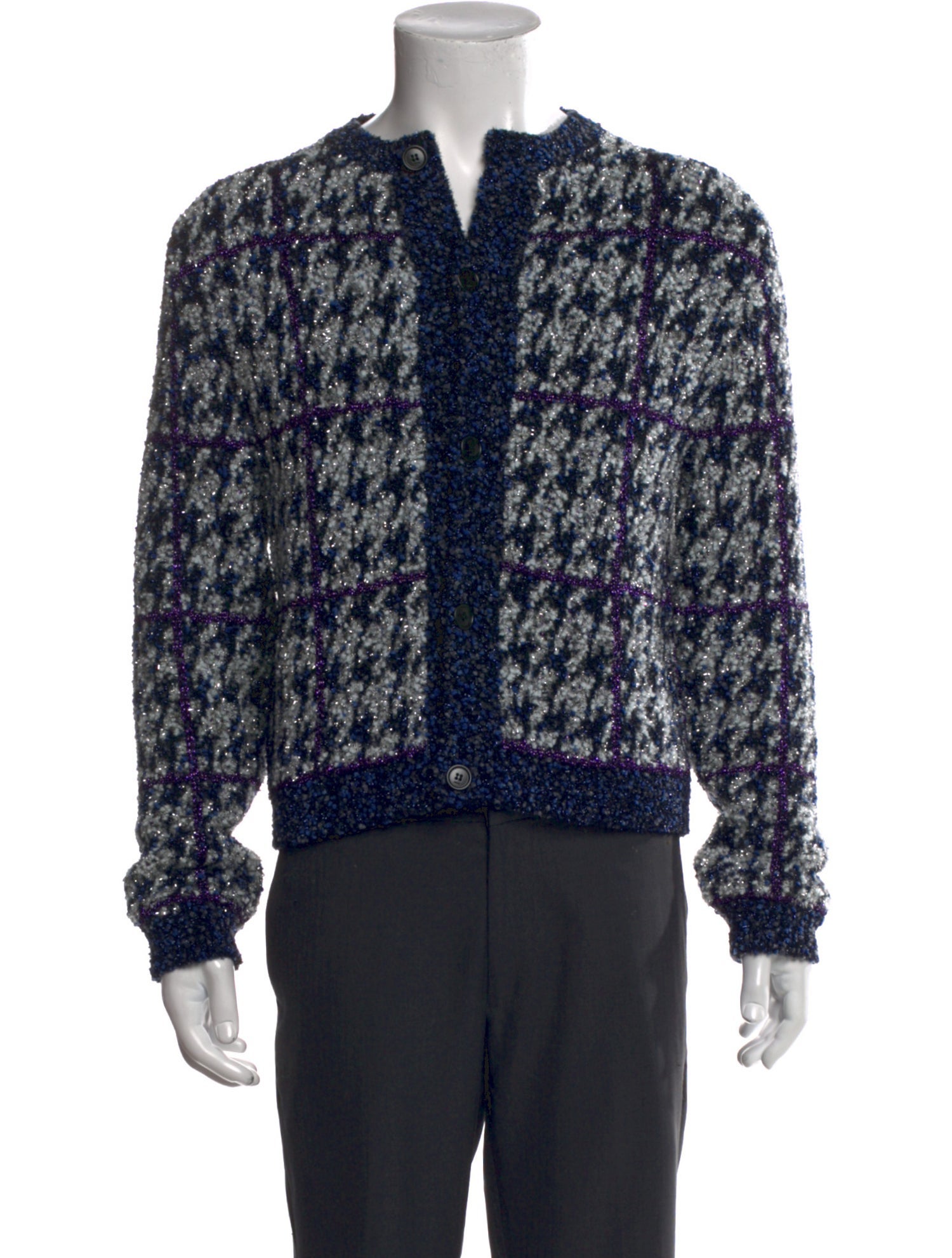 DIOR MEN Printed V-Neck Cardigan