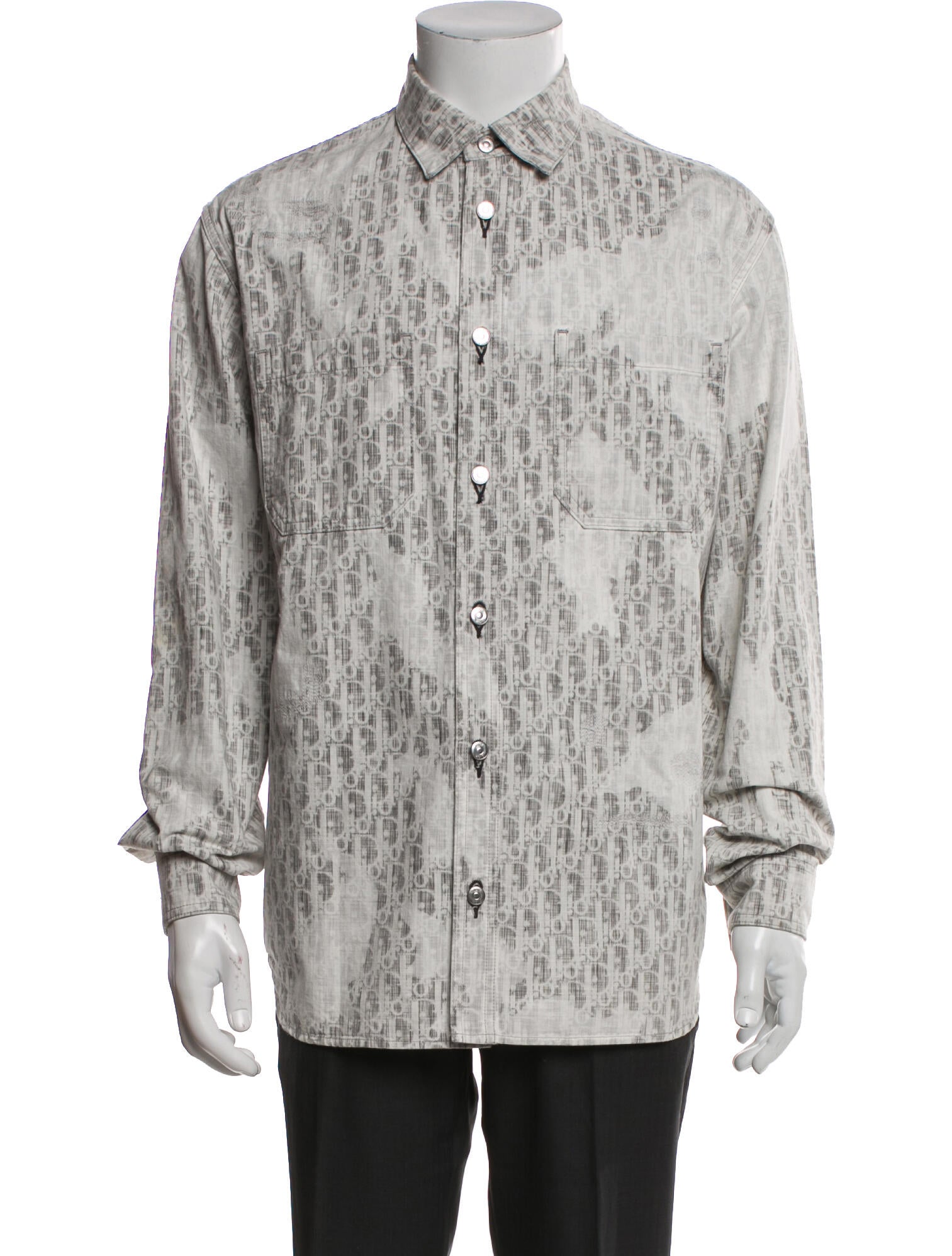 DIOR MEN 2021 Oblique Jacquard Dress Shirt