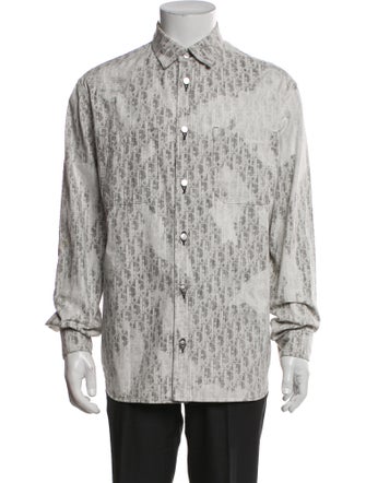 DIOR MEN 2021 Oblique Jacquard Dress Shirt