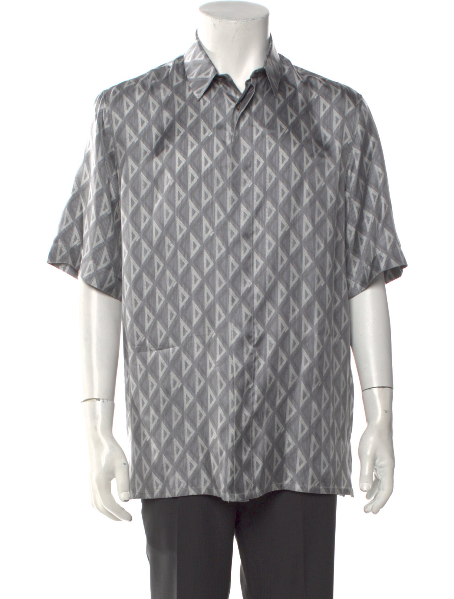 DIOR MEN Oblique Jacquard Silk Shirt