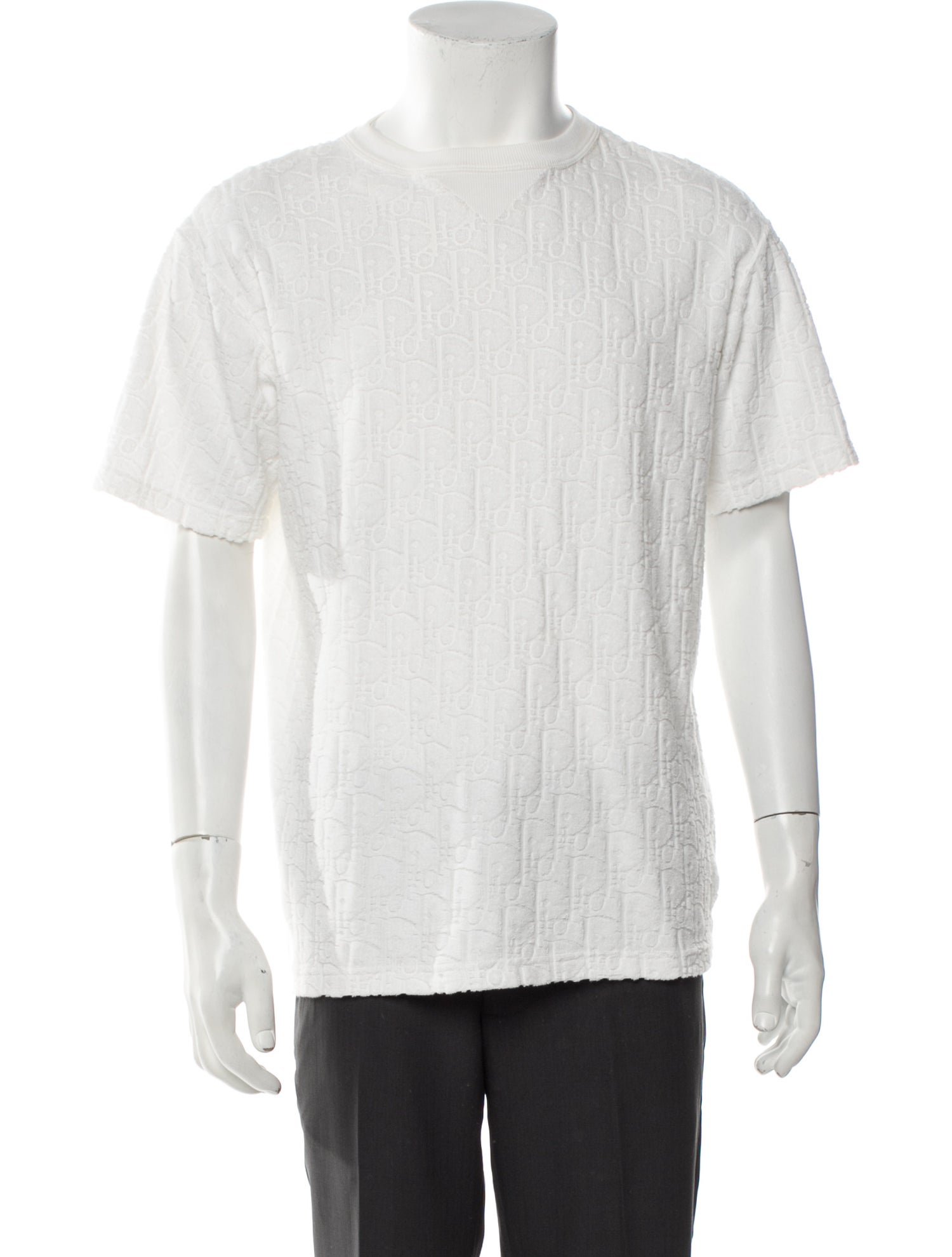 DIOR MEN Oblique Jacquard Crew Neck T-Shirt