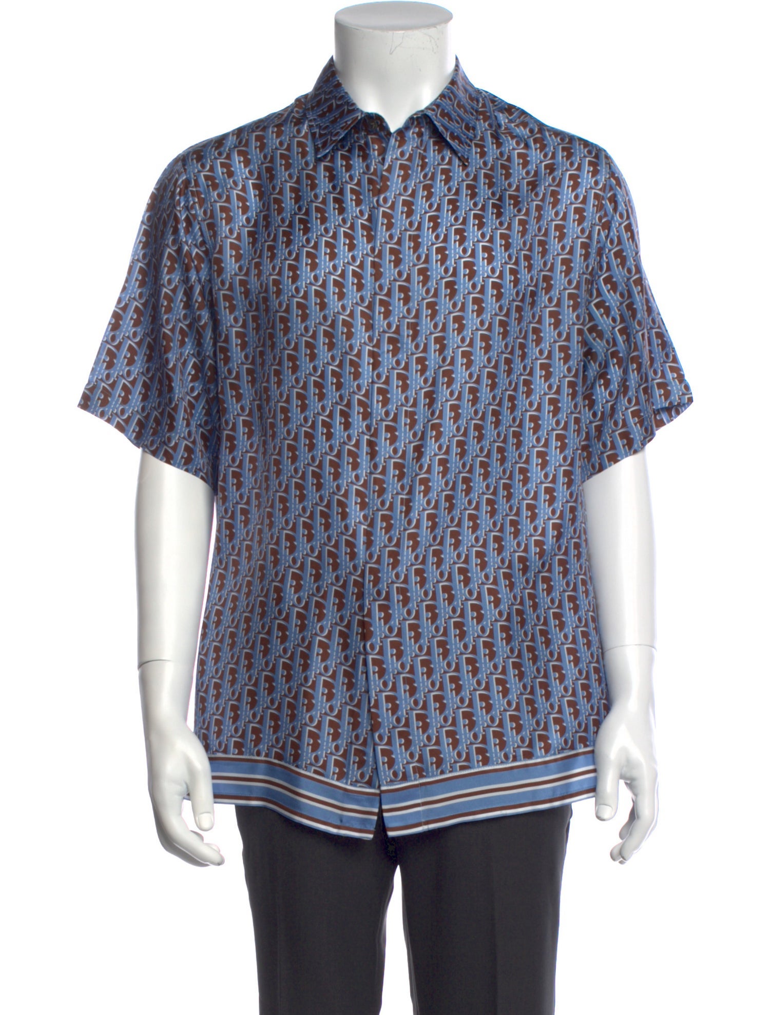 DIOR MEN Oblique Jacquard Short Sleeve Shirt