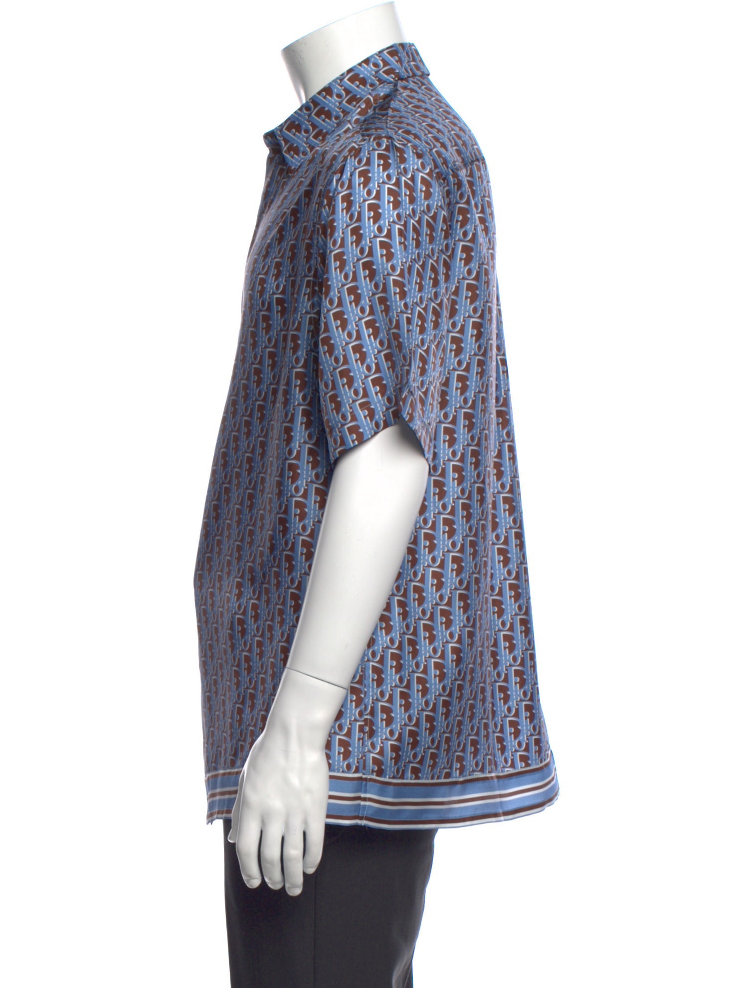 DIOR MEN Oblique Jacquard Short Sleeve Shirt