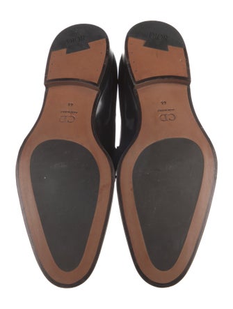 DIOR MEN Oblique Jacquard Leather Monk Straps