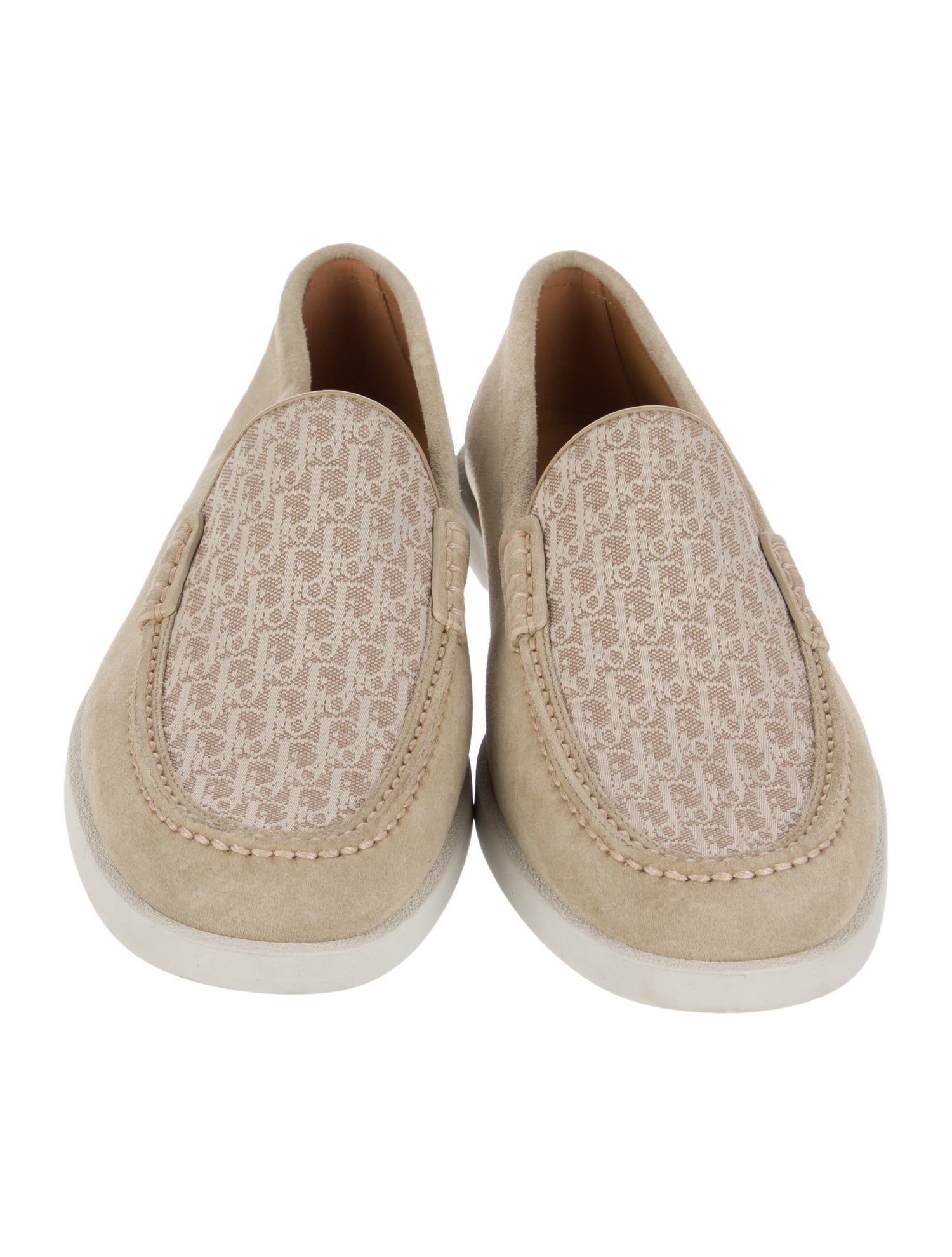 DIOR MEN Diorissimo Pattern Suede Loafers