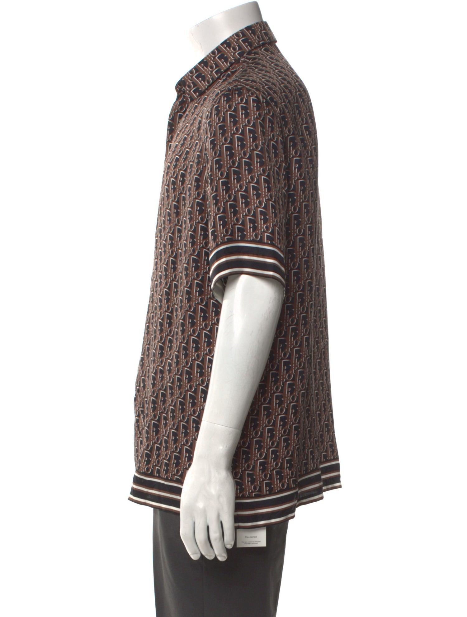 DIOR MEN Oblique Jacquard Silk Shirt