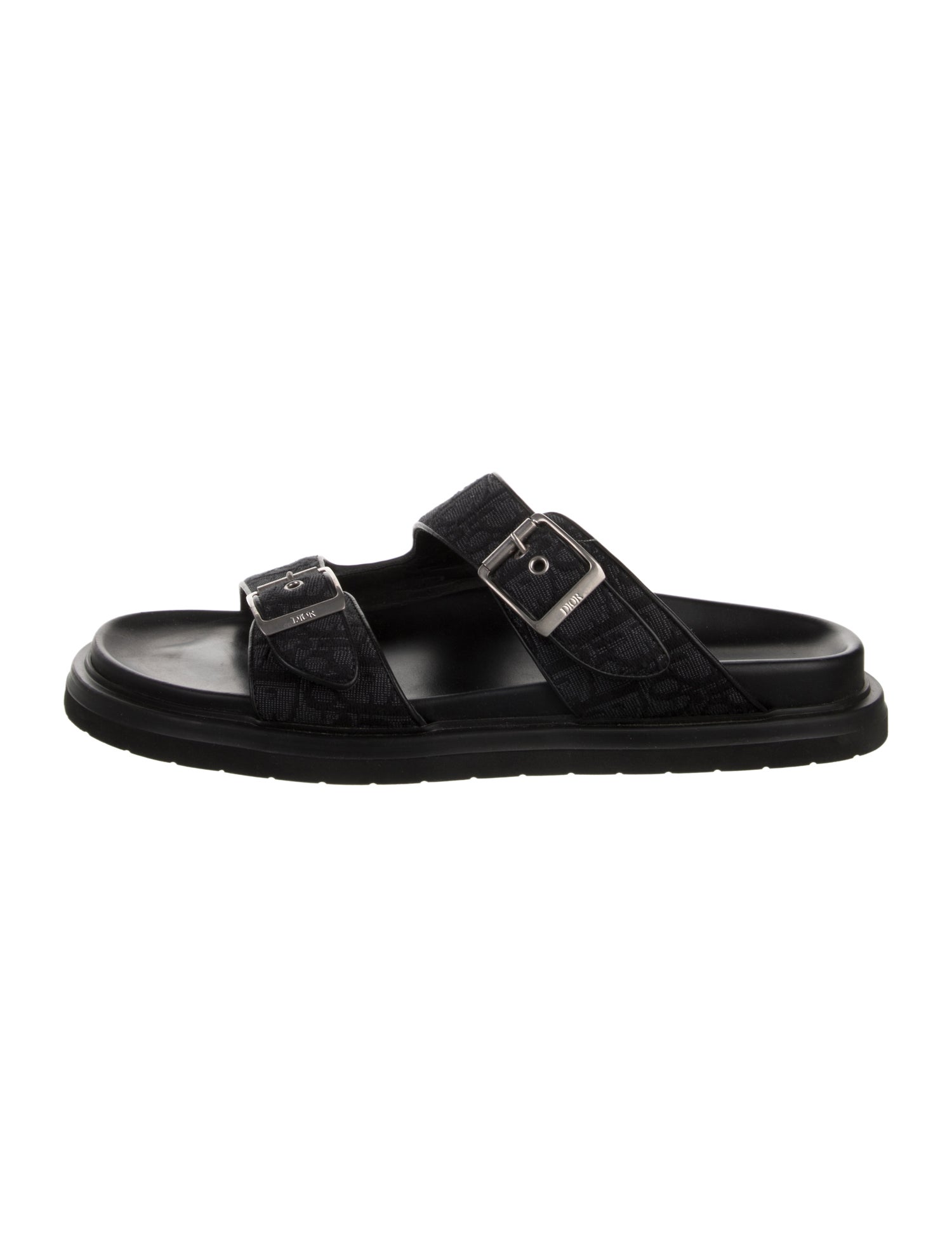 DIOR MEN Oblique Jacquard Canvas Slides