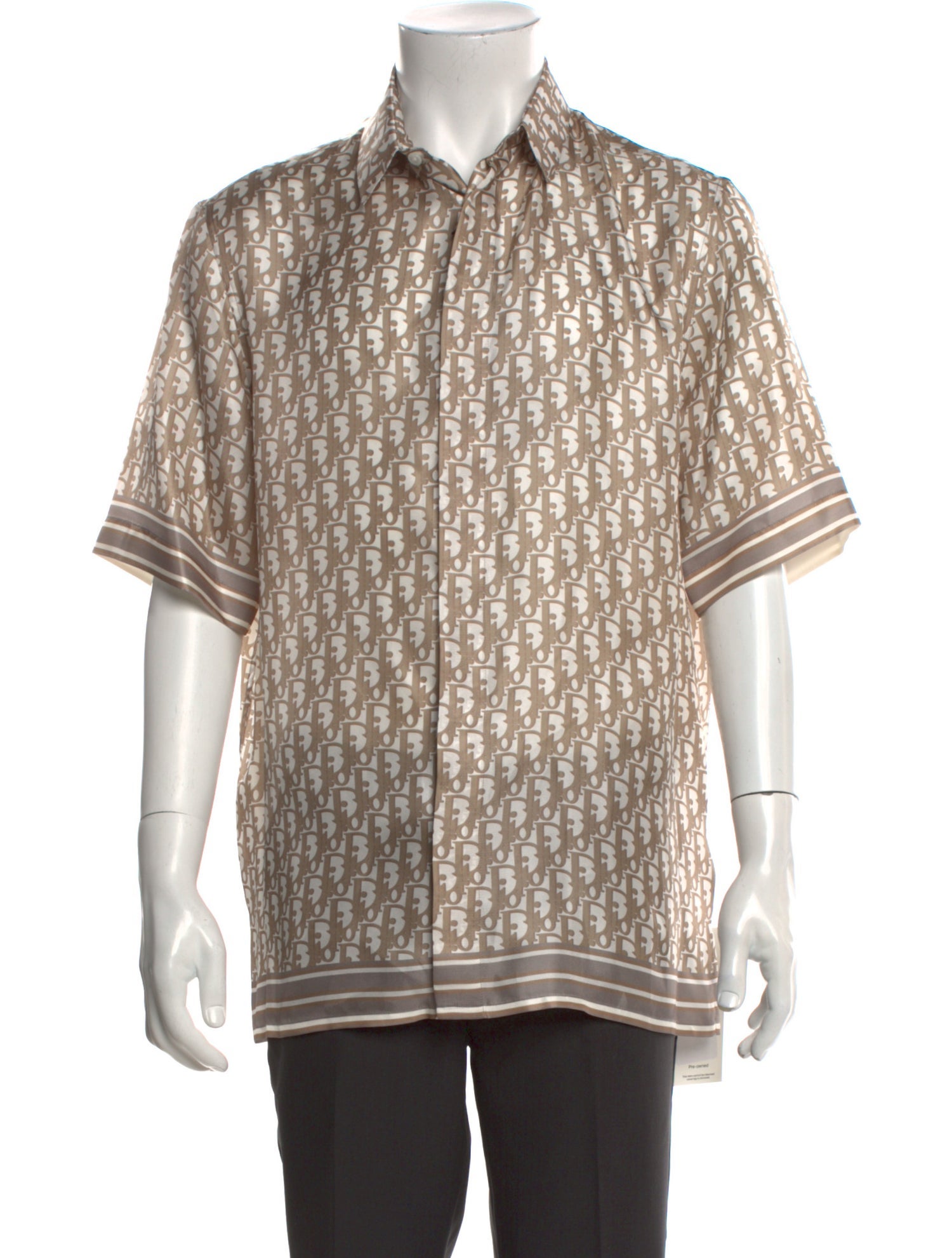 DIOR MEN Oblique Jacquard Silk Shirt