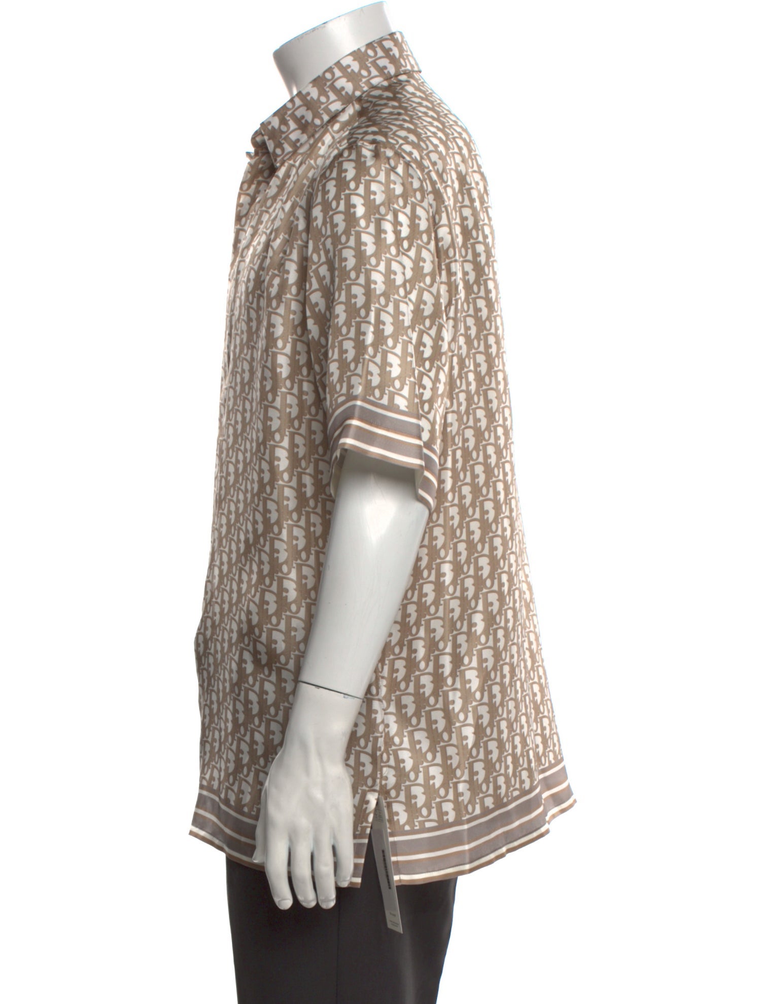 DIOR MEN Oblique Jacquard Silk Shirt