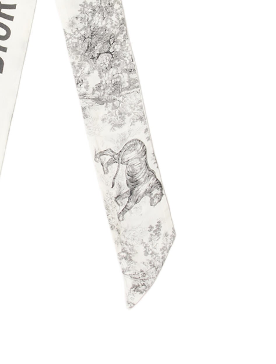 Christian Dior Silk Toile de Jouy Scarf