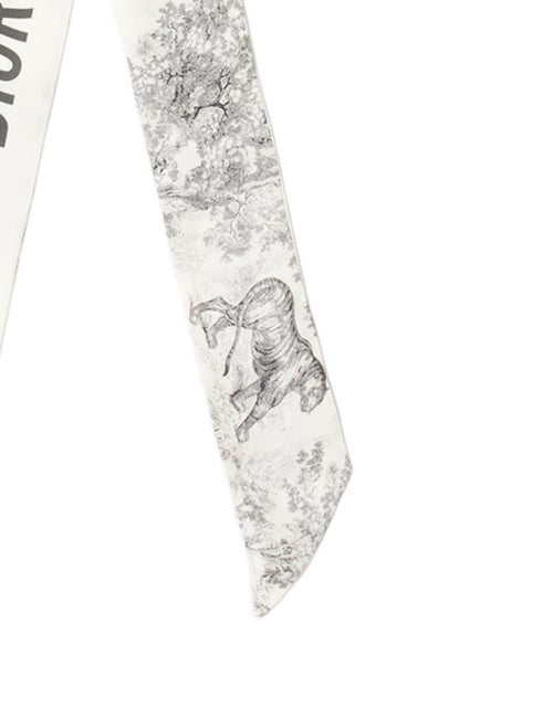 Christian Dior Silk Toile de Jouy Scarf