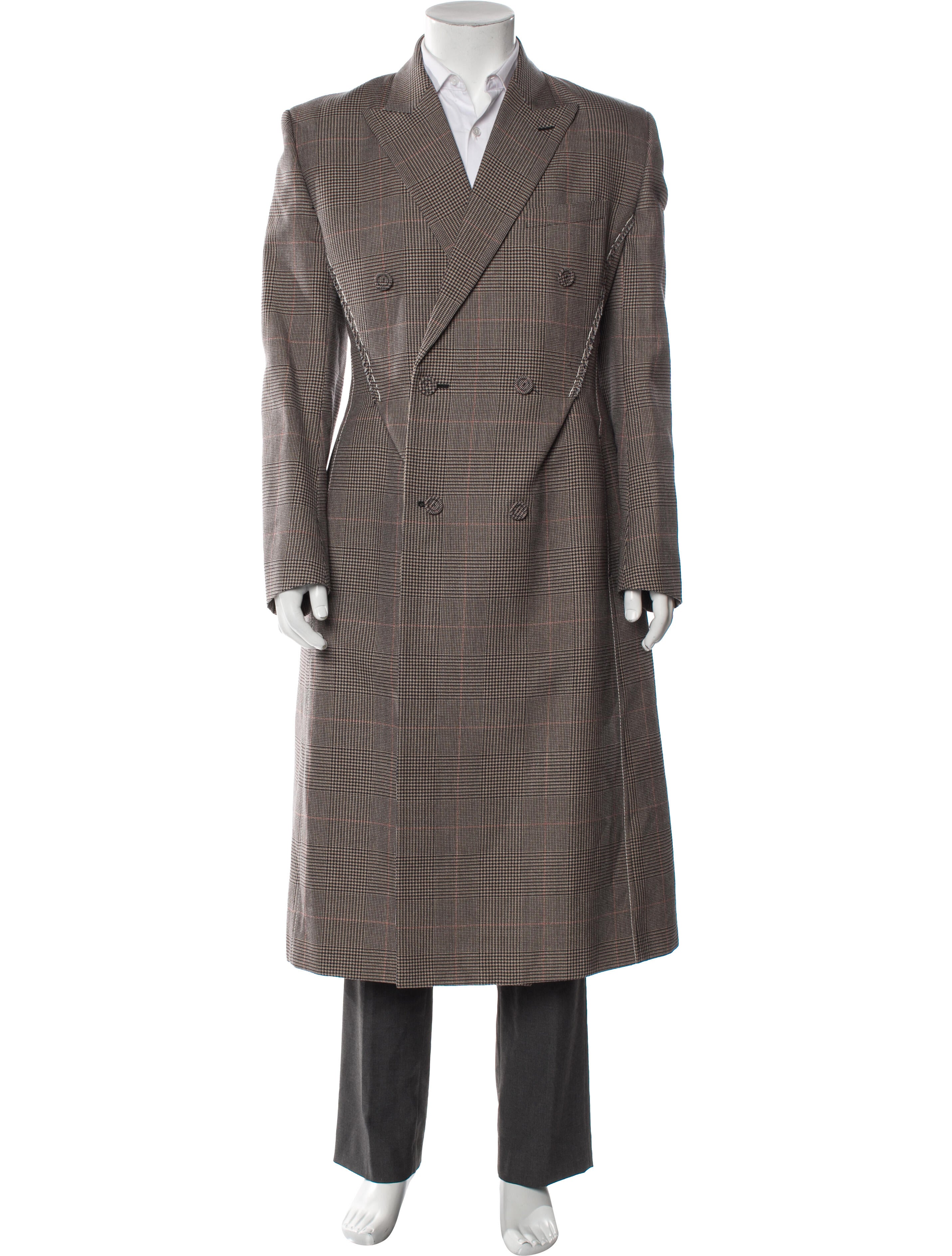 DIOR MEN Wool Houndstooth Print Coat