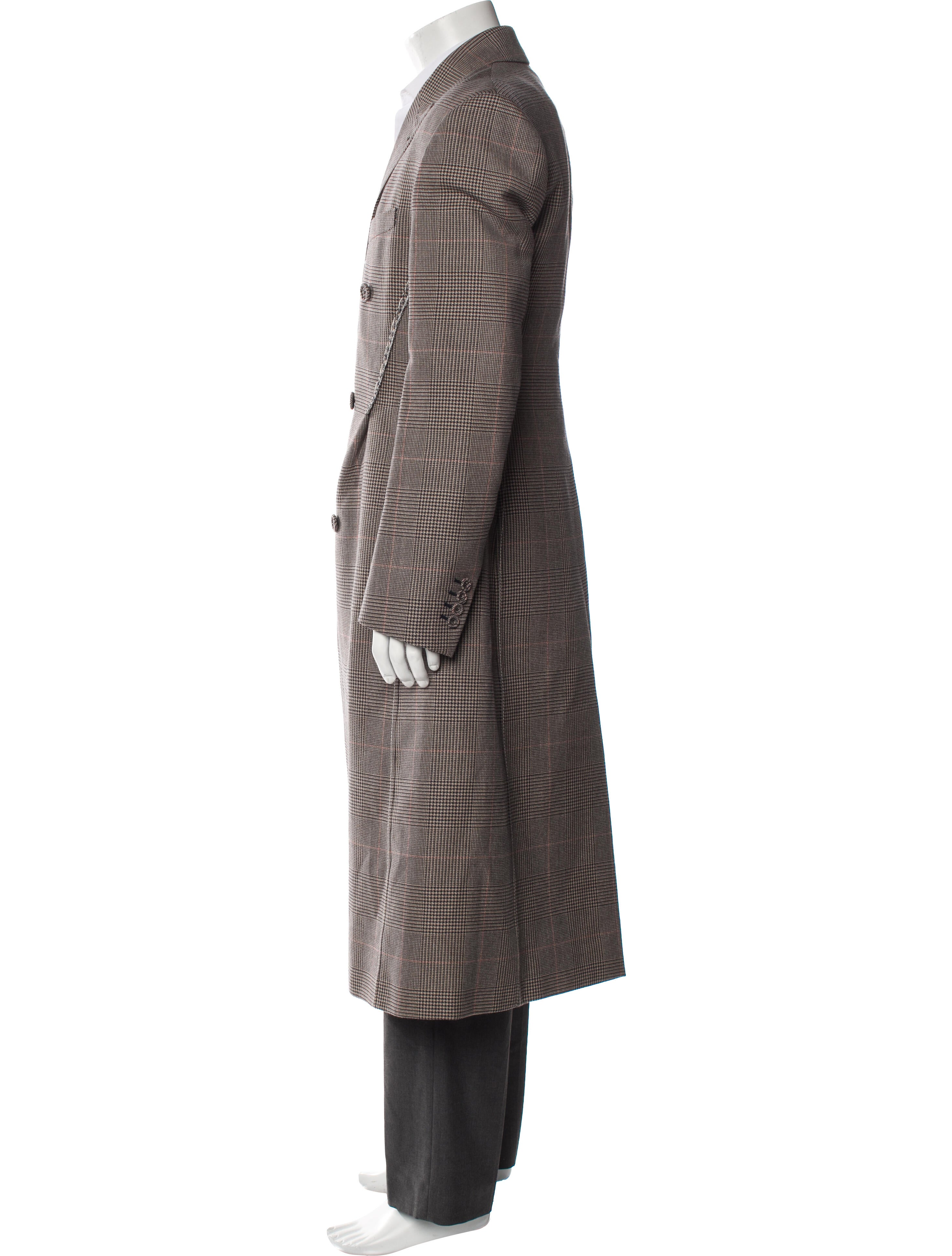 DIOR MEN Wool Houndstooth Print Coat