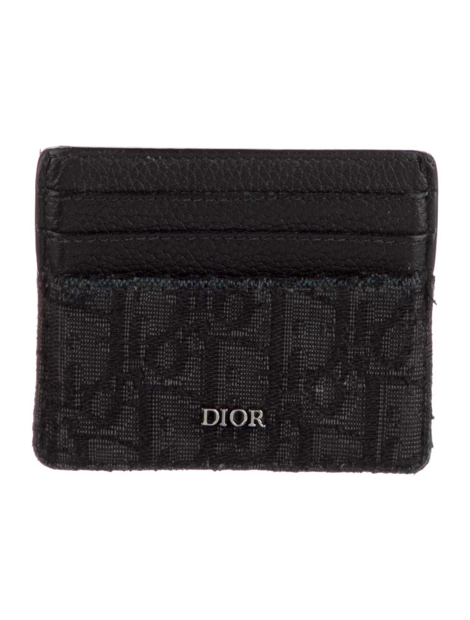 DIOR MEN Oblique Jacquard Leather Wallet