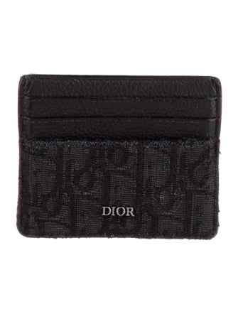 DIOR MEN Oblique Jacquard Leather Wallet