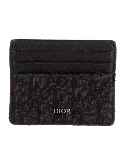 DIOR MEN Oblique Jacquard Leather Wallet