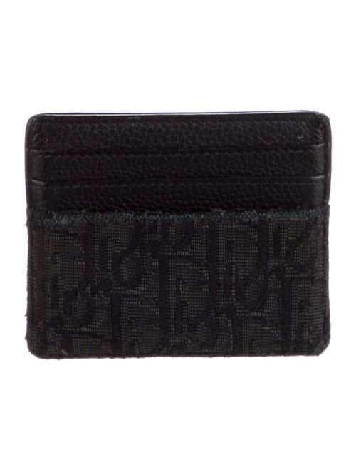 DIOR MEN Oblique Jacquard Leather Wallet