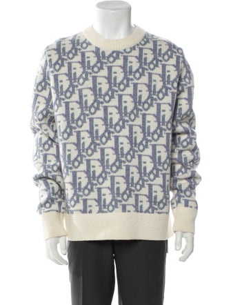 DIOR MEN Oblique Jacquard Virgin Wool Pullover