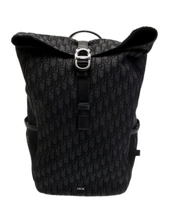 DIOR MEN Oblique Jacquard Roll Backpack 2024