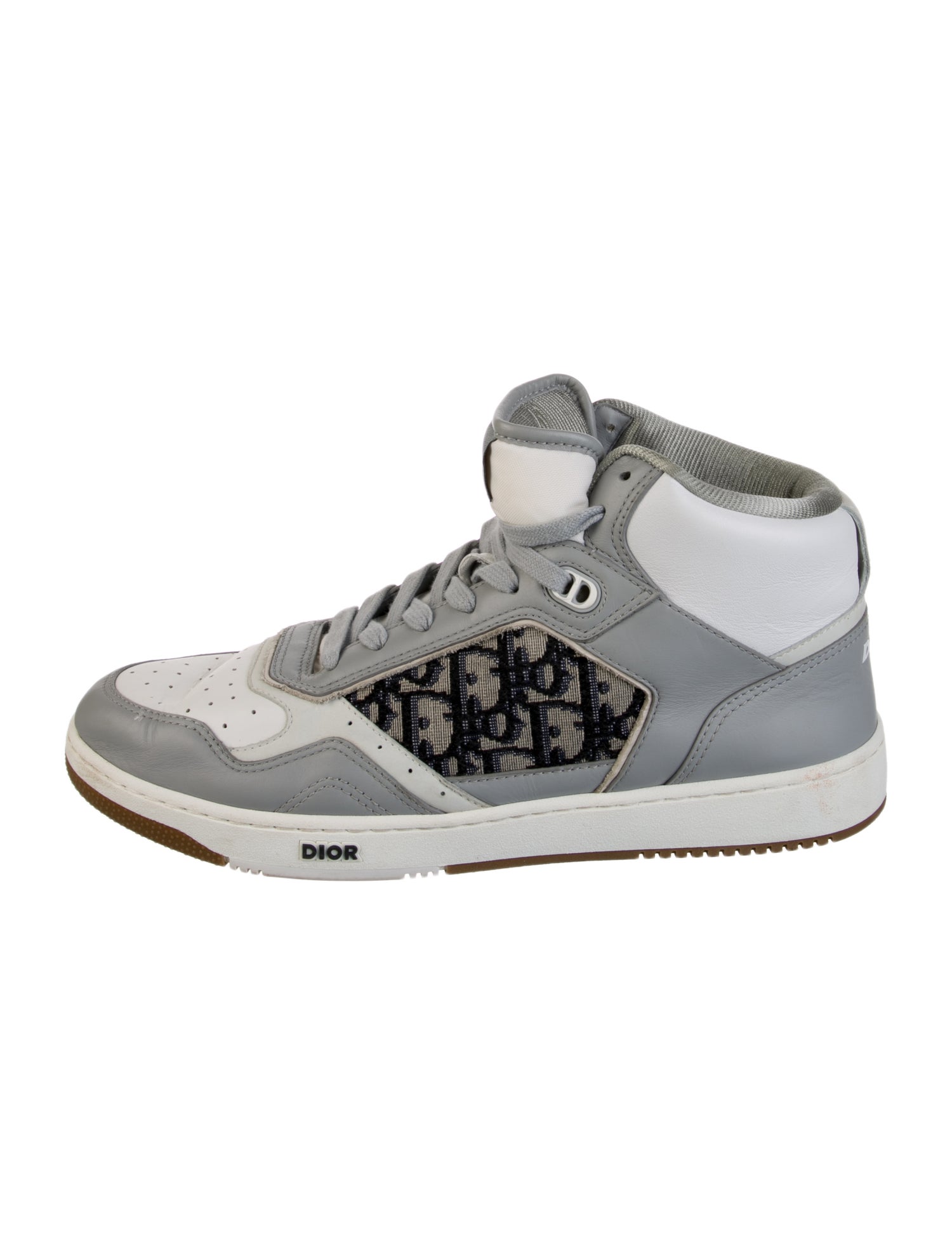 DIOR MEN B27 'Oblique - Grey White' Mid Sneakers