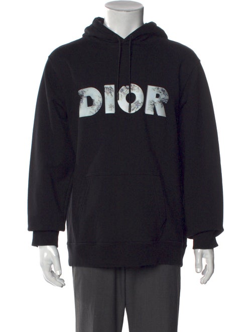 DIOR MEN Signature Logo Graphic Print Hoodie