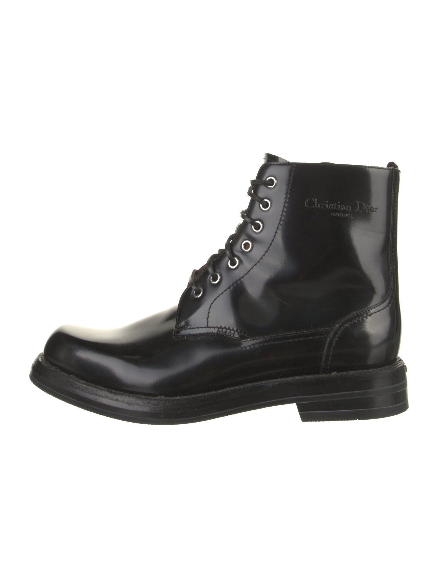 Christian Dior Leather Combat Boots