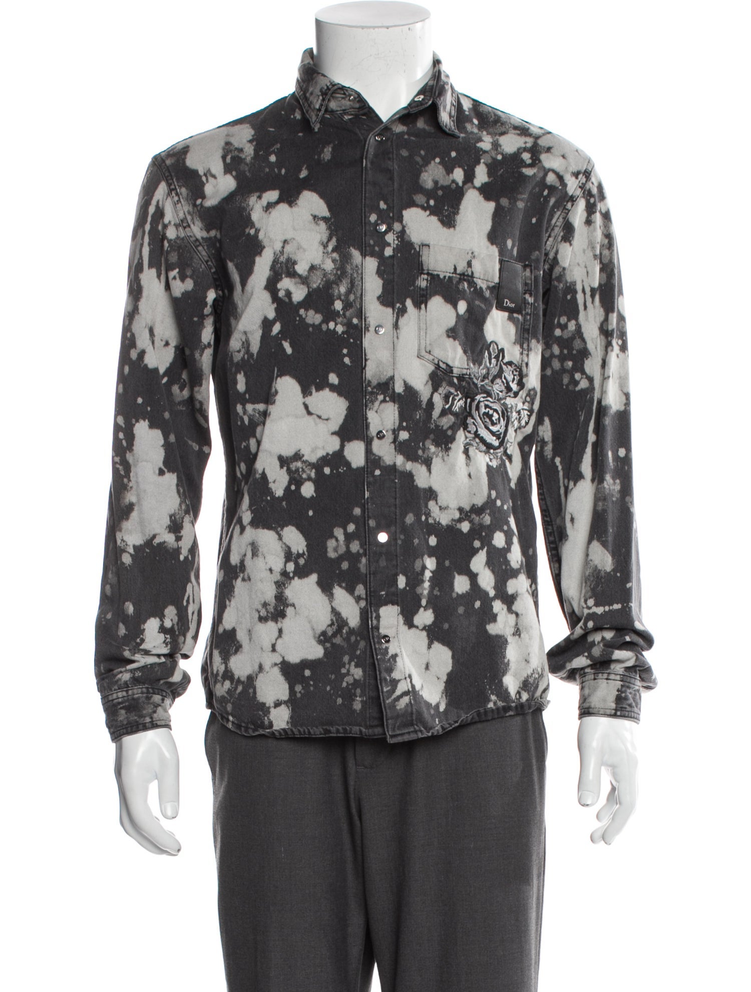 Dior Homme Floral Print Long Sleeve Shirt