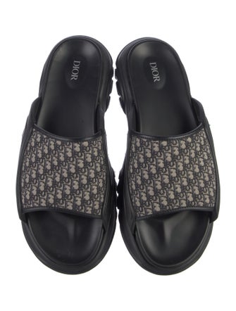 DIOR MEN Oblique Jacquard Canvas Slides