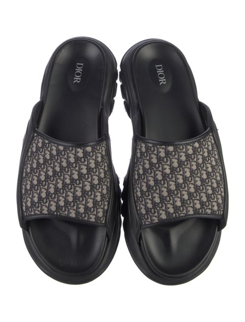 DIOR MEN Oblique Jacquard Canvas Slides