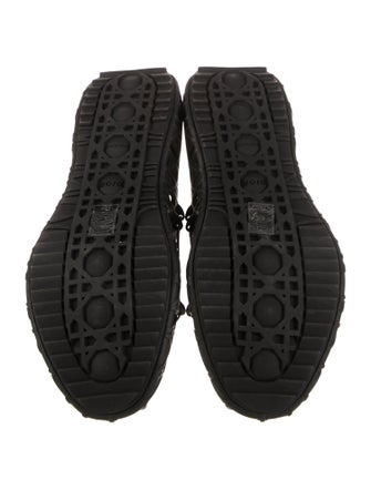 DIOR MEN Cannage Pattern Athletic Sneakers
