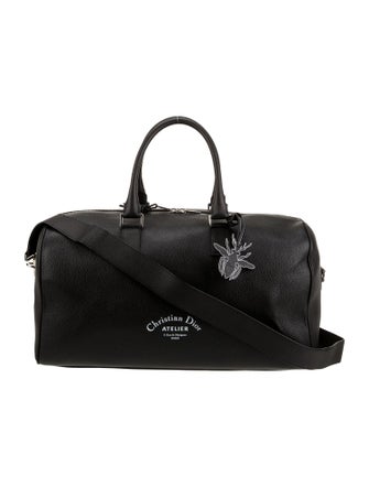 DIOR MEN Leather Weekender Bag