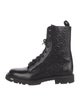 DIOR MEN Oblique Jacquard Leather Combat Boots
