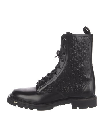 Dior MEN Boots Oblique Jacquard Leather Combat EU 46 | 13