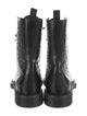 DIOR MEN Oblique Jacquard Leather Combat Boots
