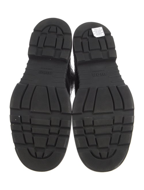 DIOR MEN Oblique Jacquard Leather Combat Boots