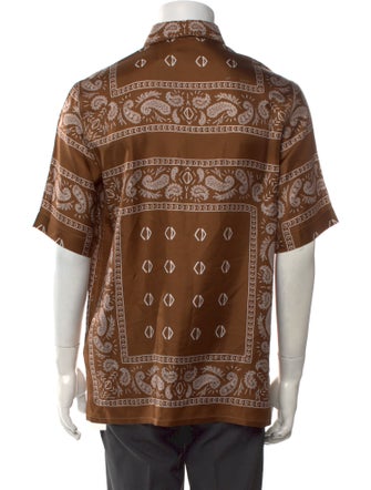 DIOR MEN Silk Paisley Print Western Shirt