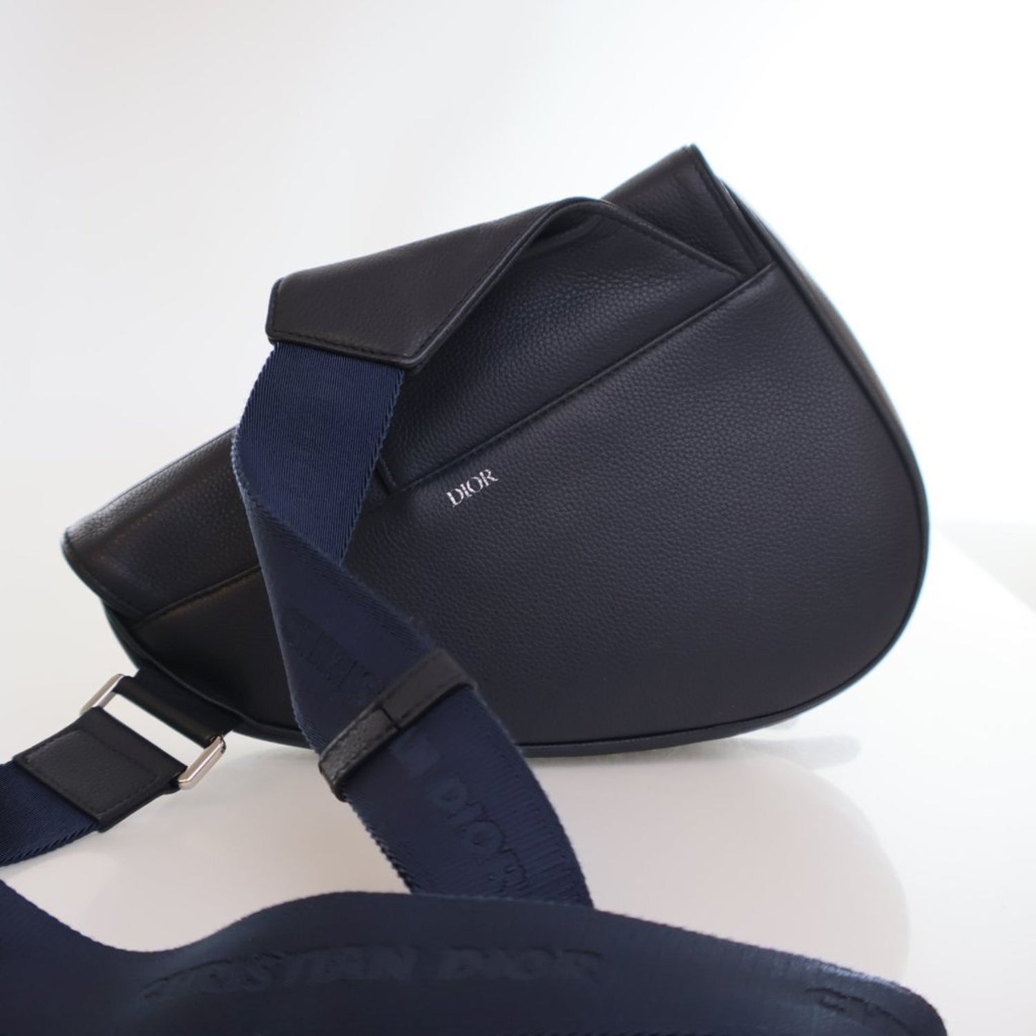 DIOR MEN Calf Leather Saddle Bag