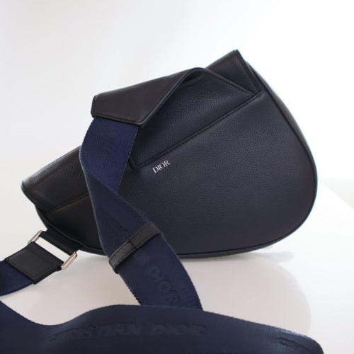 DIOR MEN Calf Leather Saddle Bag