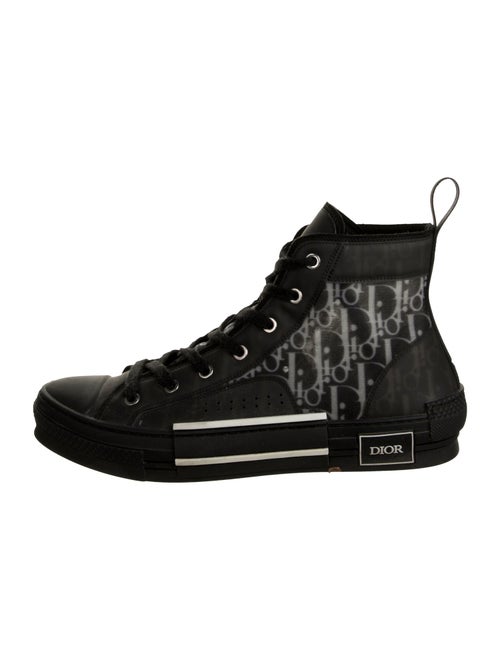 DIOR MEN Oblique Jacquard Leather Lace-Up Boots