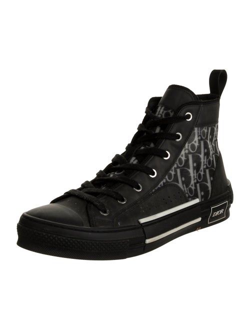 DIOR MEN Oblique Jacquard Leather Lace-Up Boots