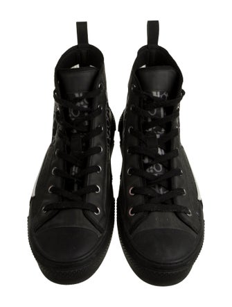 DIOR MEN Oblique Jacquard Leather Lace-Up Boots